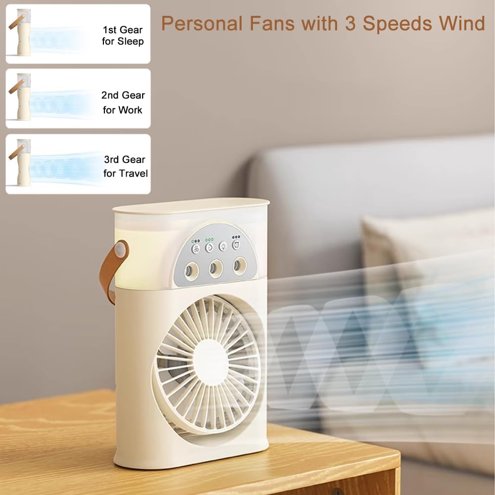 USB Desk Humidifier Portable Fan