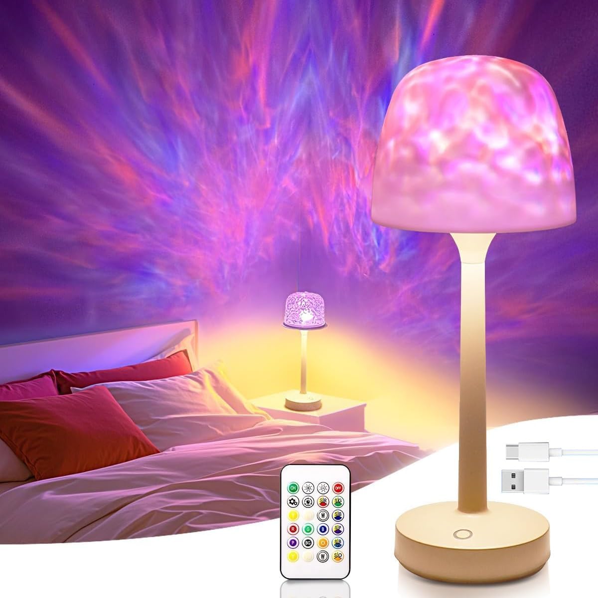 Ocean Wave Cordless Projector Lamp