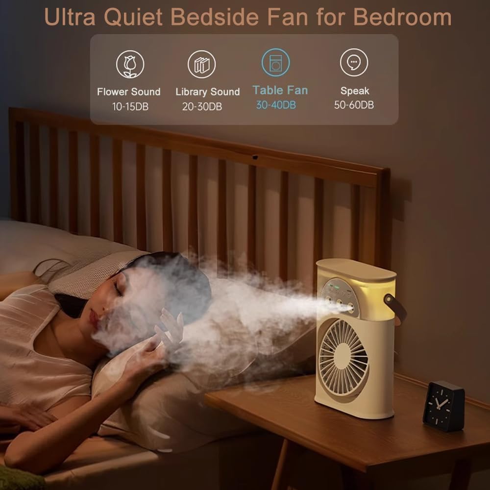 USB Desk Humidifier Portable Fan