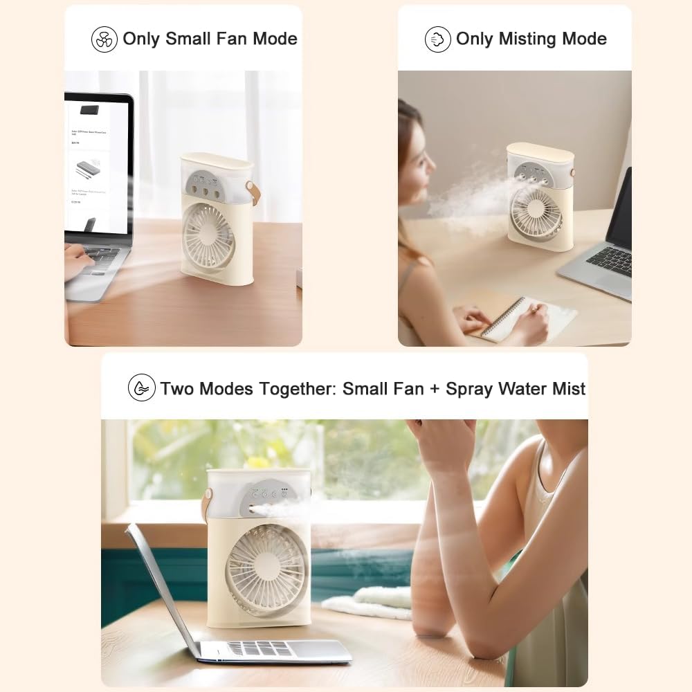 USB Desk Humidifier Portable Fan