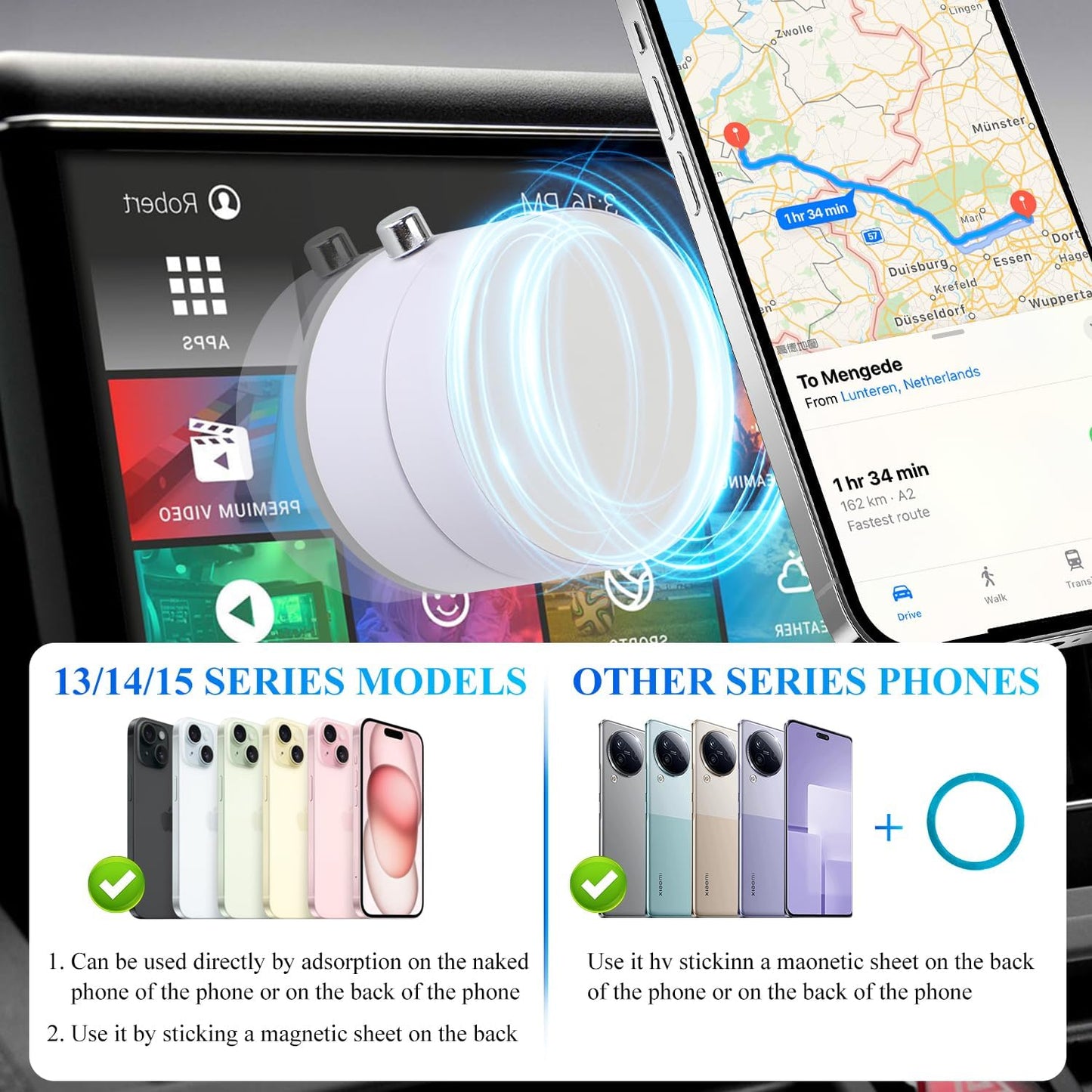 Vacuum Magnetic Suction Phone Holder