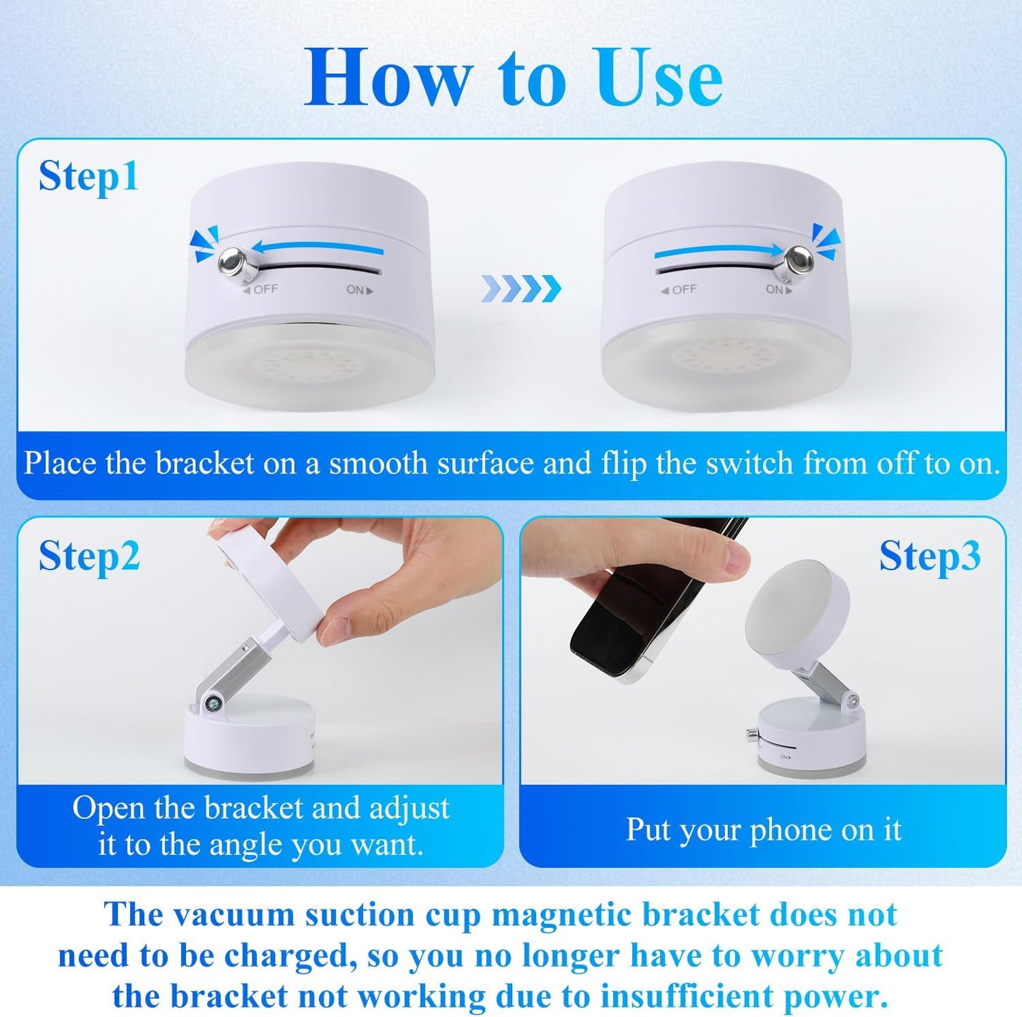 Vacuum Magnetic Suction Phone Holder