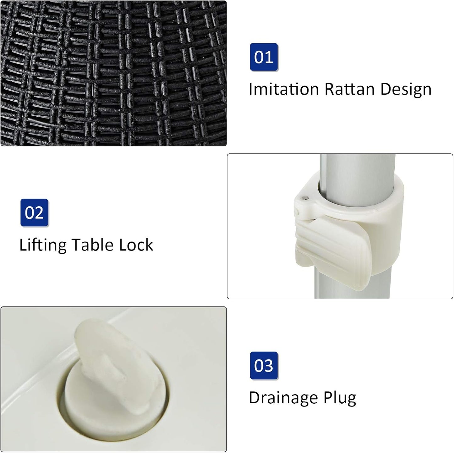 3-In-1 Ice Cooler with Drainage Plug