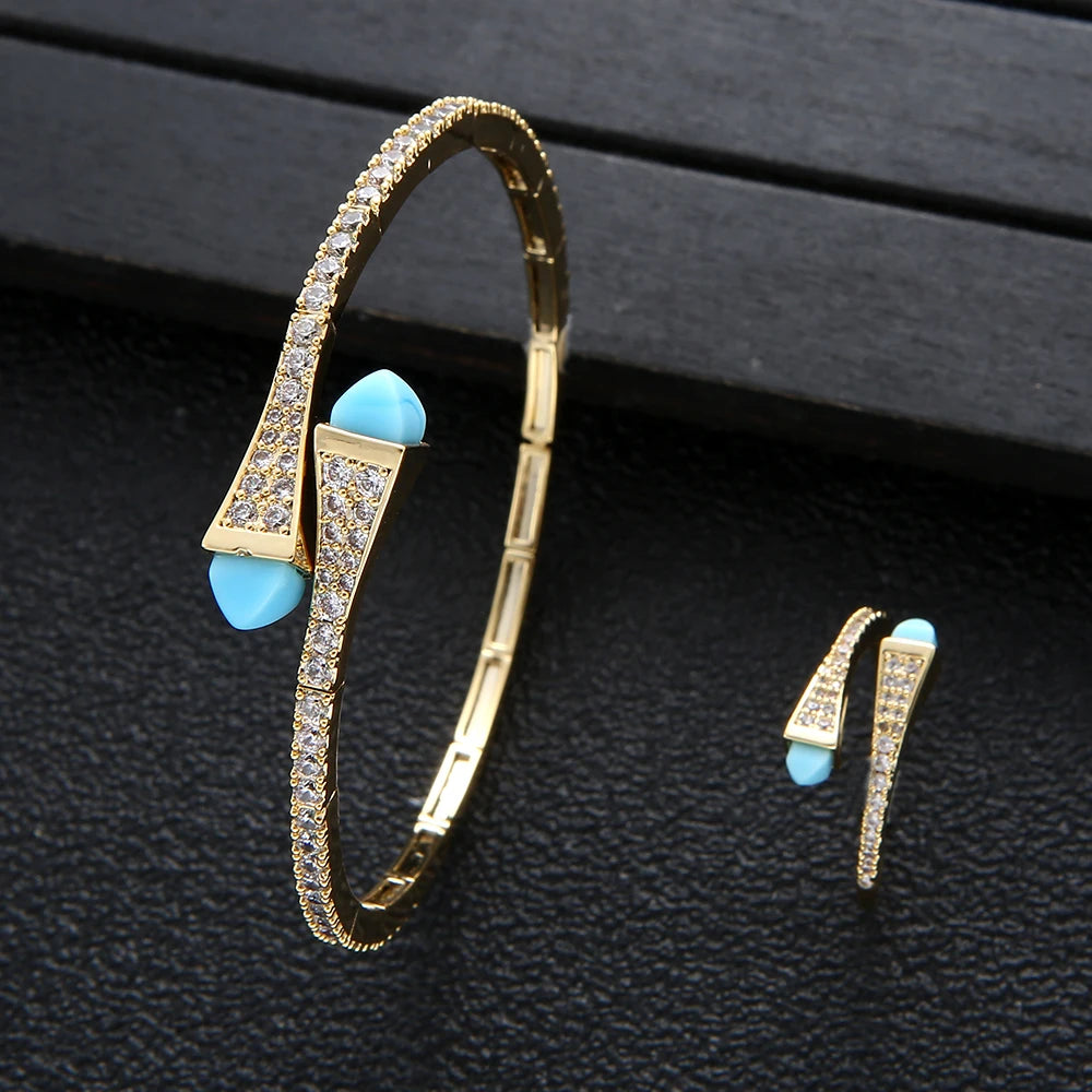 Luxury Dubai Bangle Ring Set