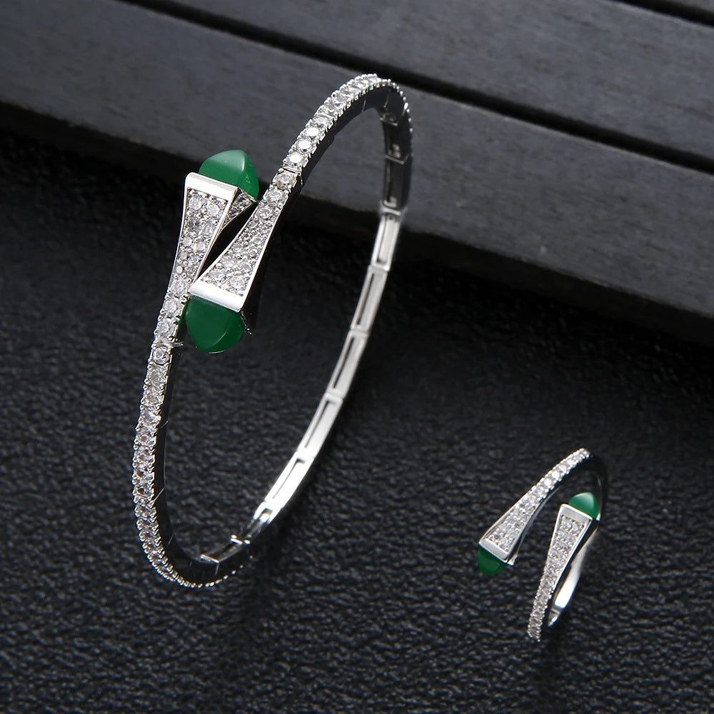 Luxury Dubai Bangle Ring Set