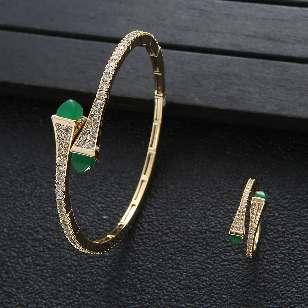Luxury Dubai Bangle Ring Set