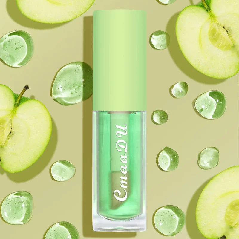 Color Changing Jelly Lip Oil Strawberry Cherry Fruity Lip Gloss Natural Lasting Moisturizing Reduce Lip Lines Plumping Lips Care