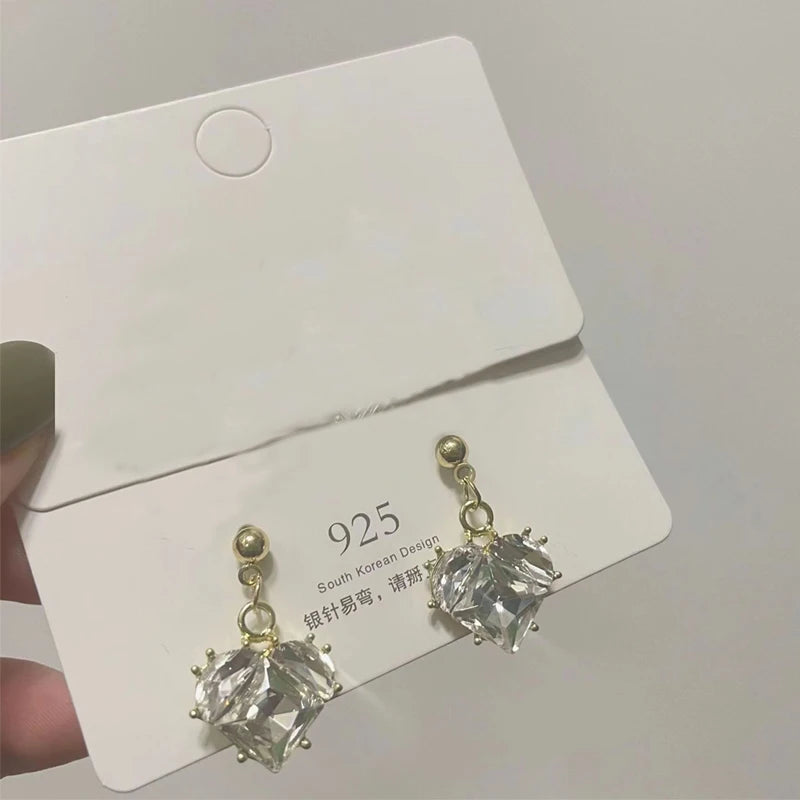 Pink Love Zircon Earrings