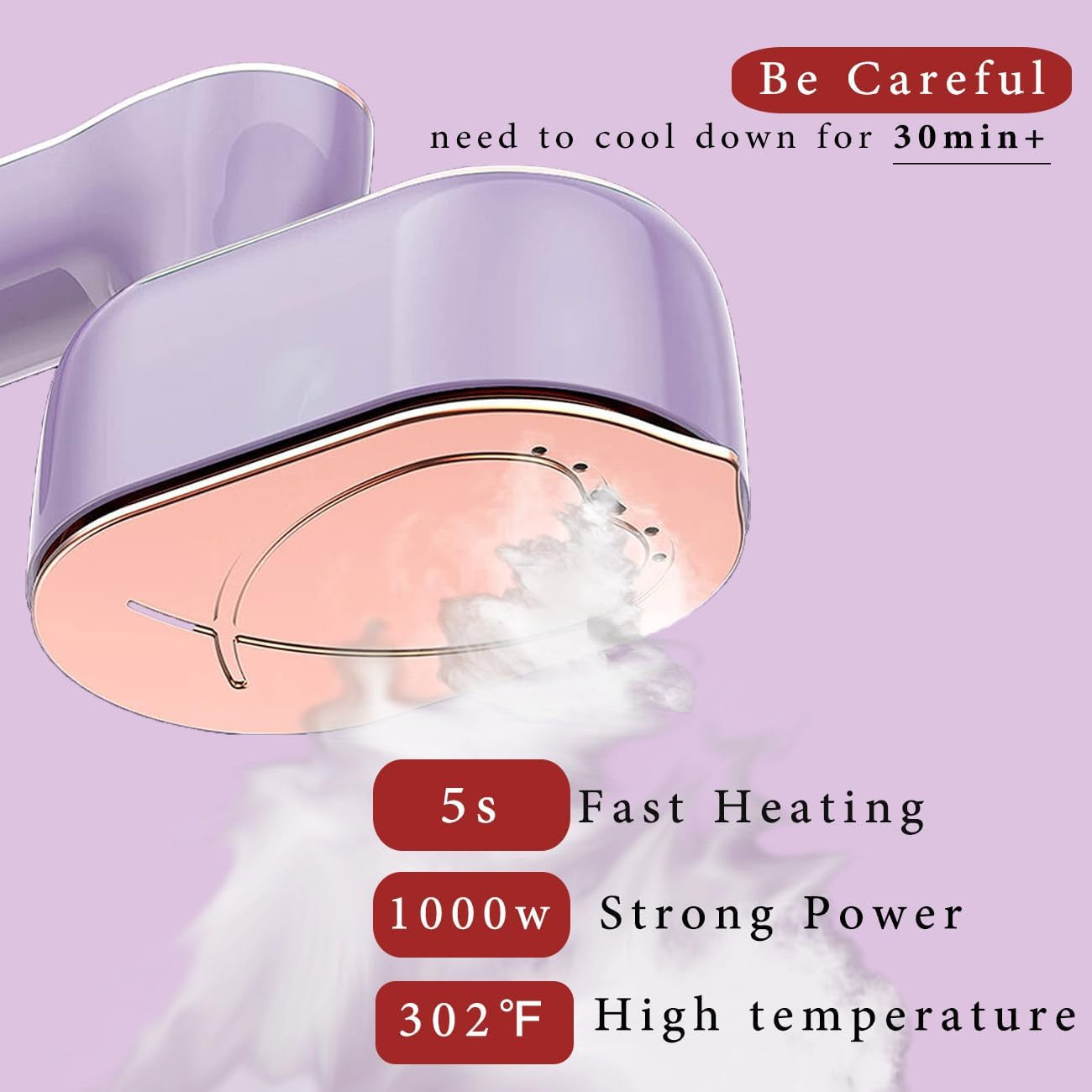 Travel Steamer Iron for Clothes Mini: Handheld Size Portable Fabric Clothing Steamers Small Hand Garment Electric Steam Ironing Machine for Dress Shirt Plancha a De Vapor Para Ropa Portatil