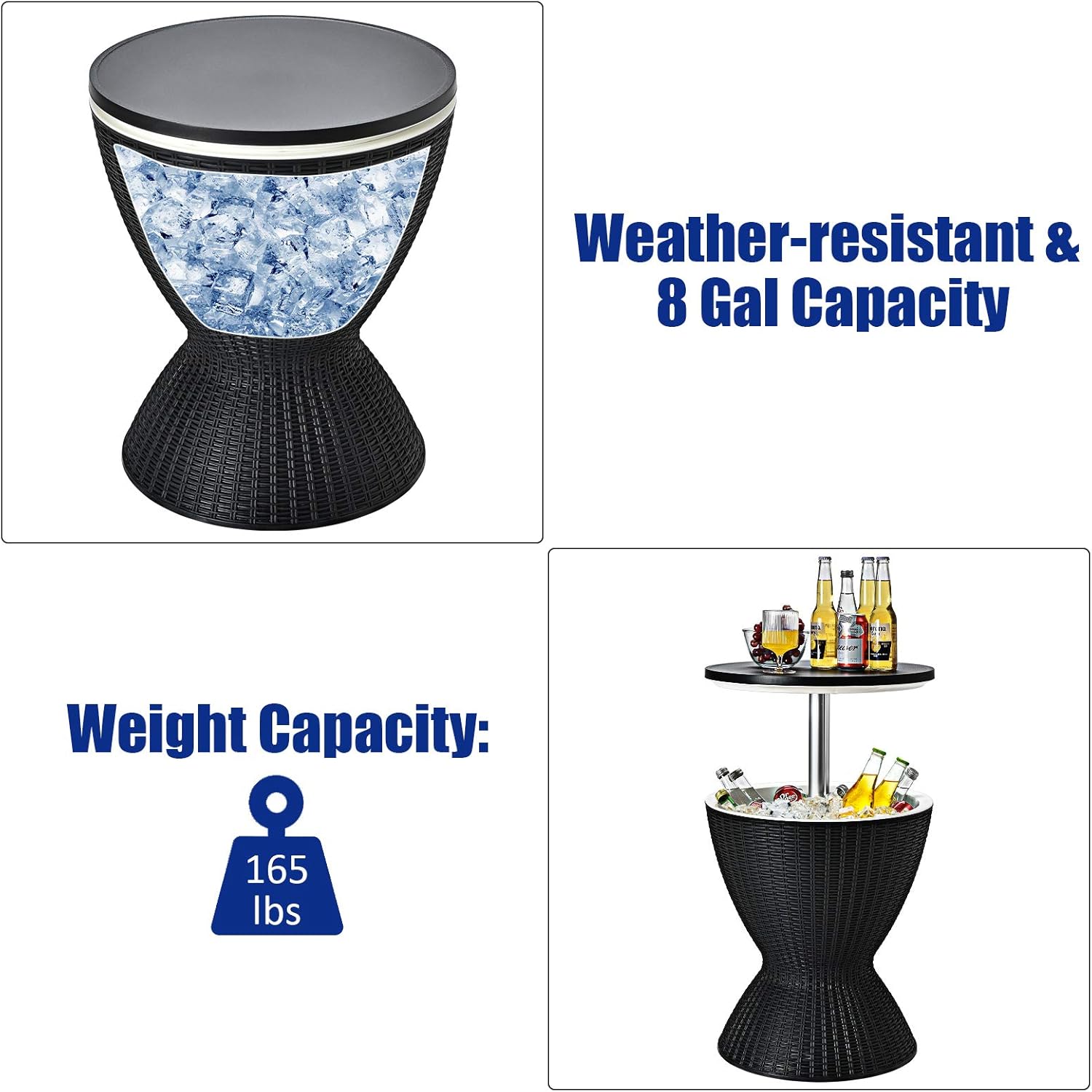 3-In-1 Ice Cooler with Drainage Plug