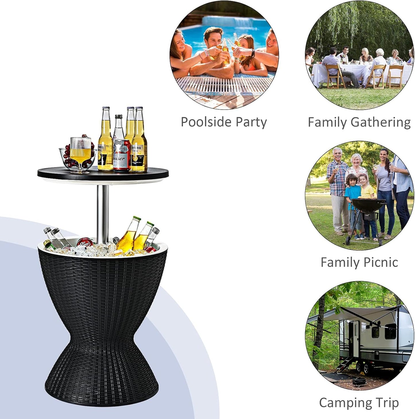 3-In-1 Ice Cooler with Drainage Plug