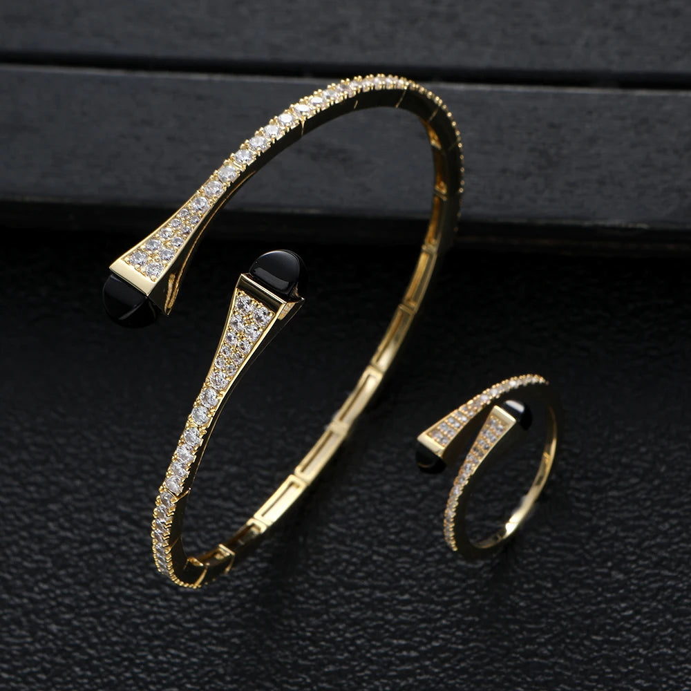 Luxury Dubai Bangle Ring Set