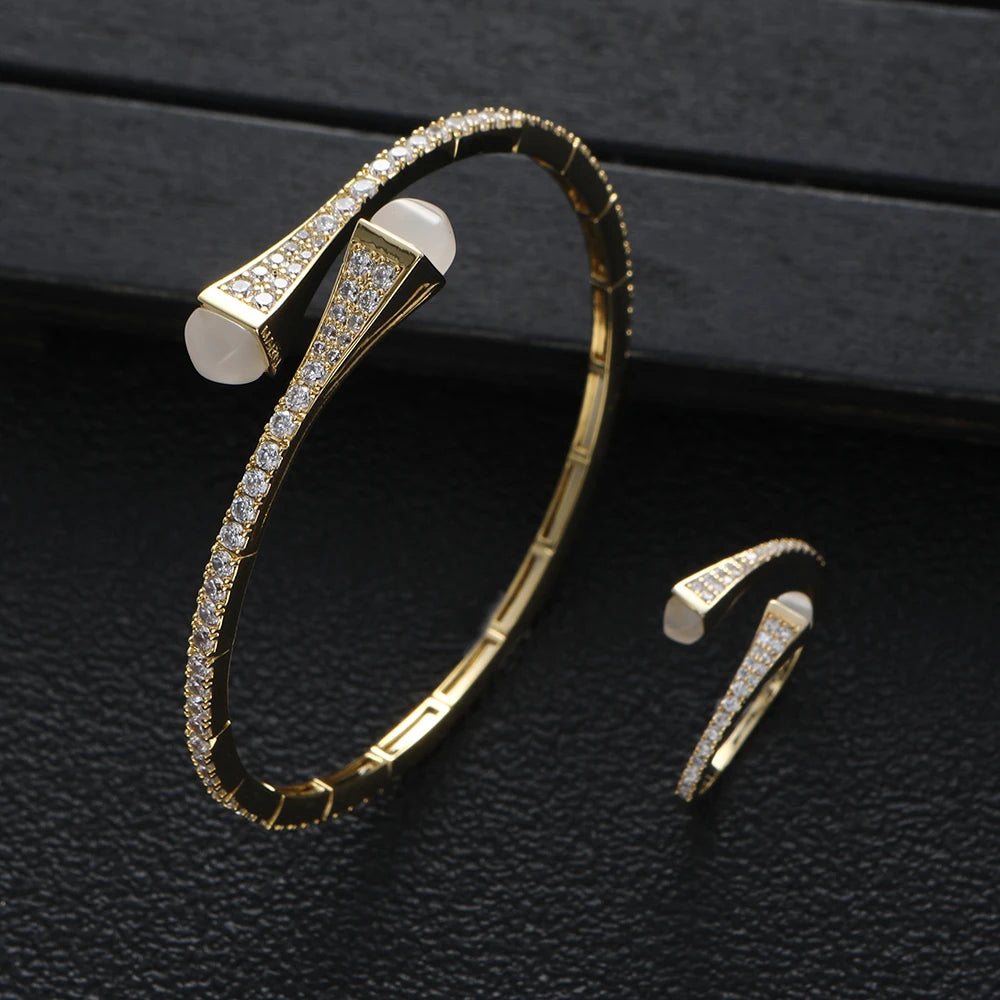 Luxury Dubai Bangle Ring Set
