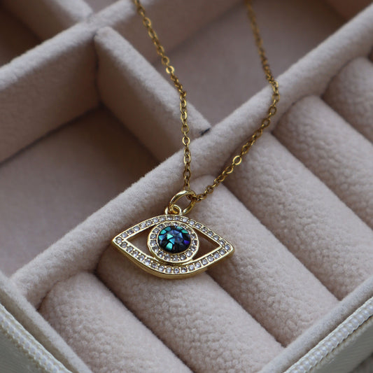 Sparkly Evil Eye Necklace
