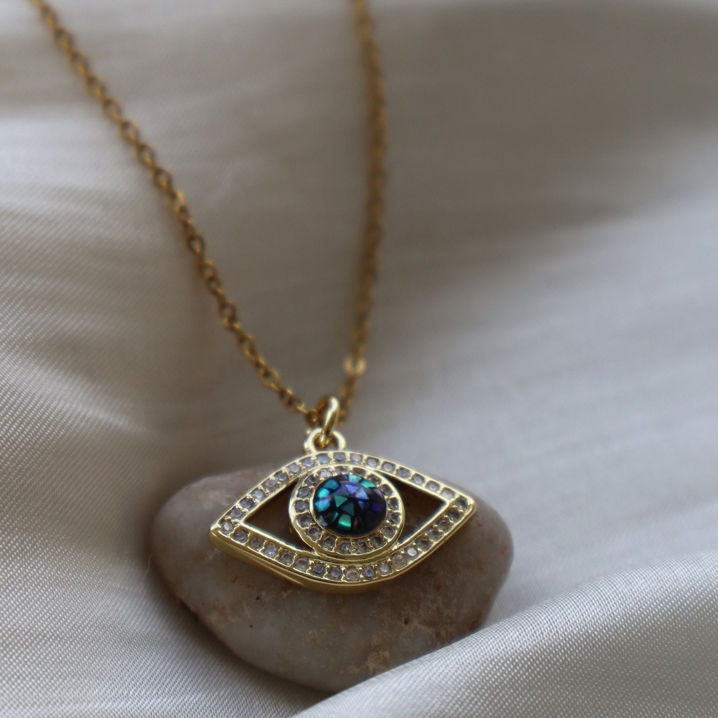 Sparkly Evil Eye Necklace